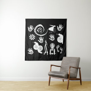 Abstract african tribal art tapestry