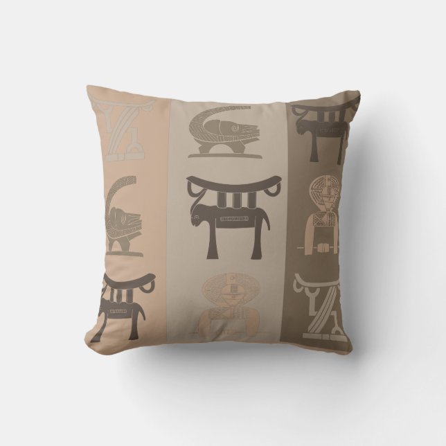 Abstract african tribal art throw pillow (Front)