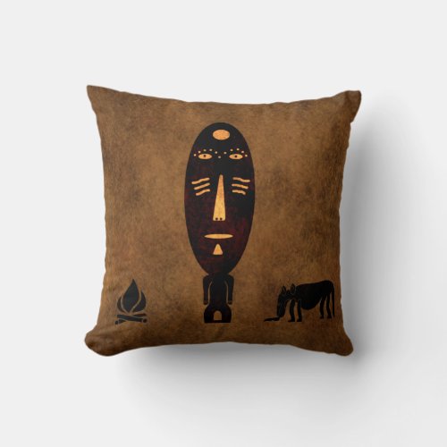 Abstract African tribal art Throw Pillow