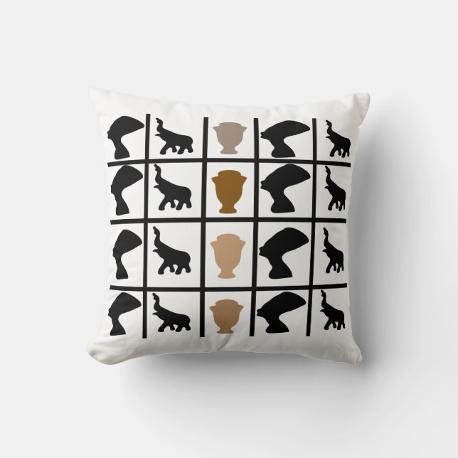 Abstract african tribal art throw pillow (Front)