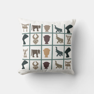 Abstract african tribal art throw pillow