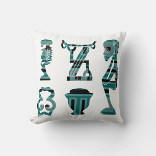 Abstract african tribal art throw pillow