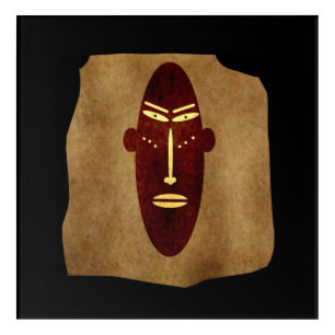 Abstract african tribal drawing acrylic print