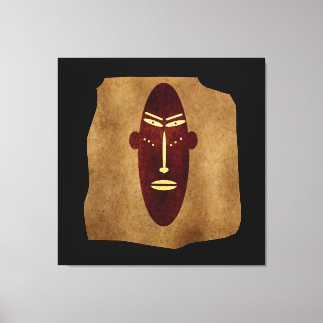 Abstract african tribal drawing canvas print (Front)