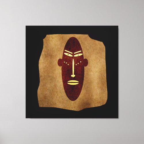 Abstract african tribal drawing canvas print