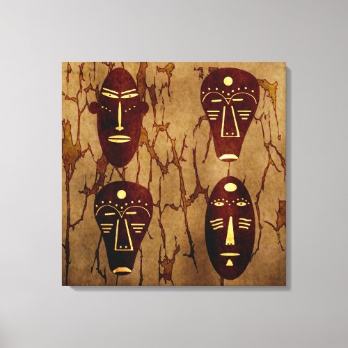 Abstract african tribal drawing canvas print