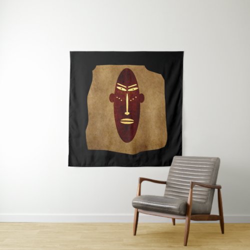 Abstract african tribal drawing tapestry