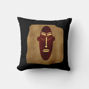 Abstract african tribal drawing throw pillow