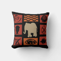 Abstract African tribal elephant art