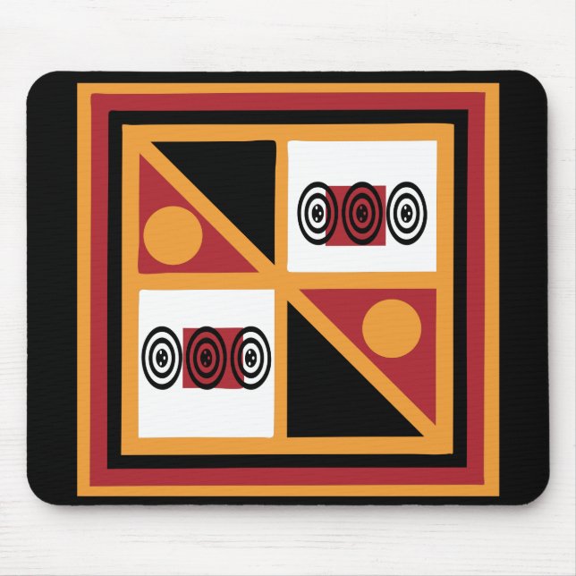 Abstract African tribal geometric pattern Mouse Pad (Front)