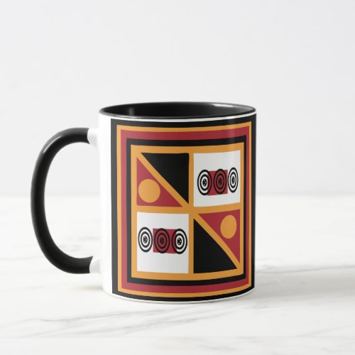 Abstract African tribal geometric pattern Mug