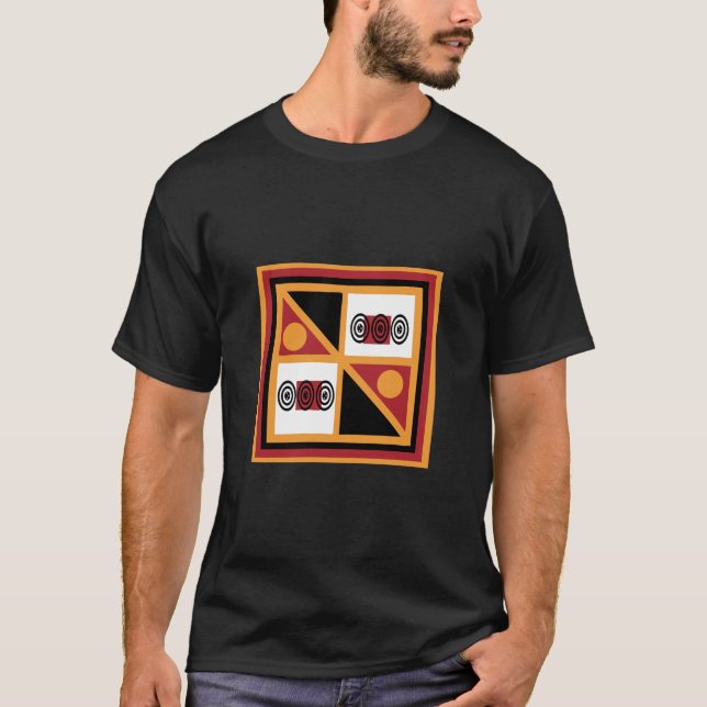 Abstract African tribal geometric pattern T-Shirt (Front)