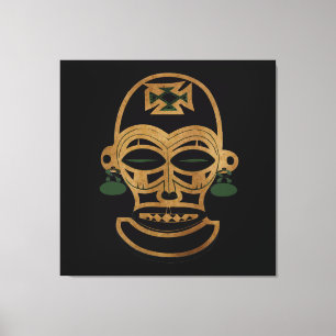 Abstract African tribal mask drawing Canvas Print