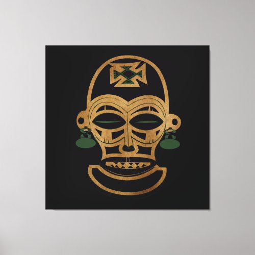 Abstract African tribal mask drawing Canvas Print