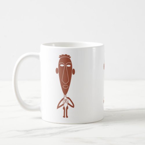 Abstract African tribal modern portrait Coffee Mug