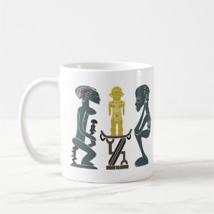 Abstract African tribal ritual scene art Coffee Mug