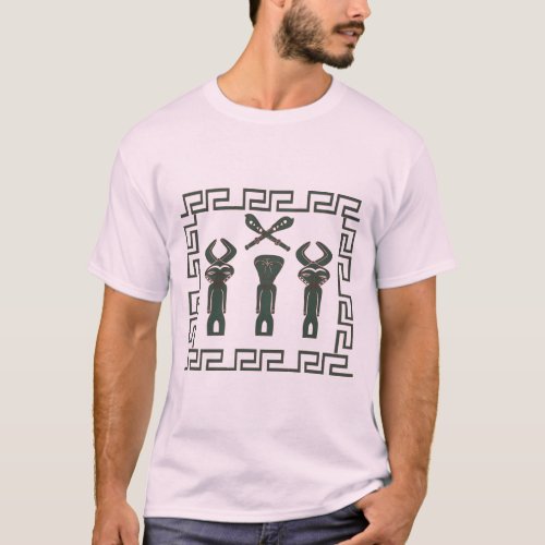 Abstract African tribal ritual scene T_Shirt