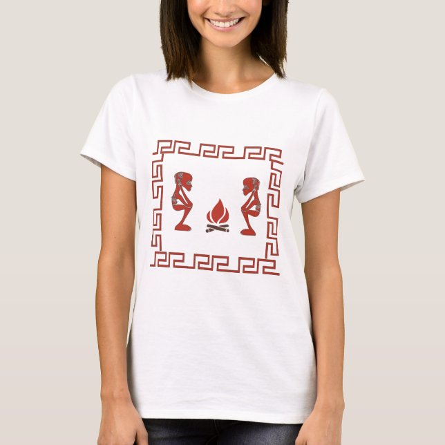 Abstract African tribal ritual scene T-Shirt (Front)