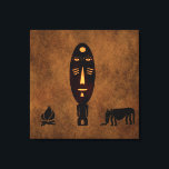 Abstract African tribal scene art Canvas Print<br><div class="desc">Original African tribal portrait with fantastic tribal ethnic ornament is a great birthday, holiday, and Christmas gift idea for people who love African motifs, culture, and history. The best afro modern unique style illustration for your wardrobe collection. If you like what you see, check out similar designs in the Omitay...</div>