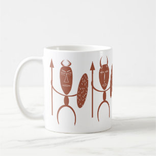 Abstract African tribal warrior art Coffee Mug
