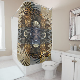 Abstract African Wild Flower  Shower Curtain