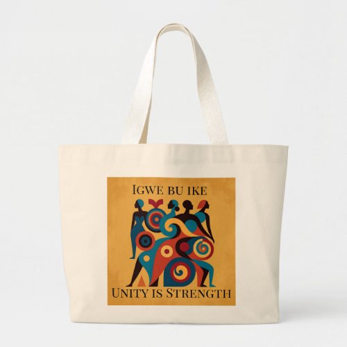 Abstract African Women Geometric Art Retro Gold Bo Large Tote Bag