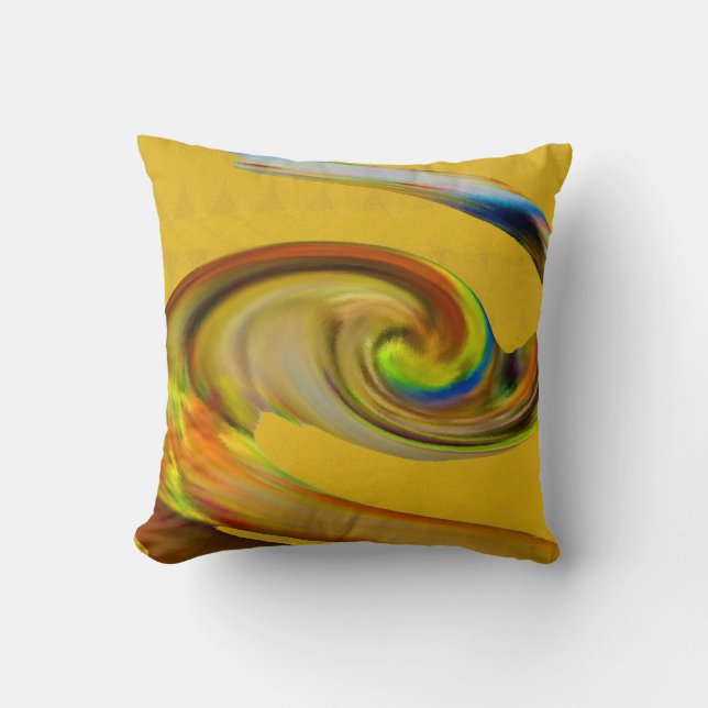 ABSTRACT AFRO DANCER BY AES THROW PILLOW (Front)