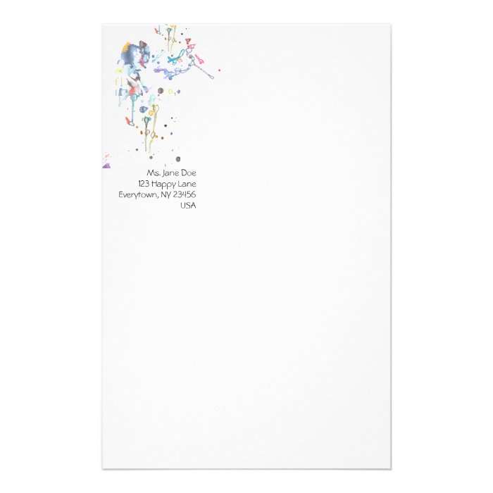Abstract Afro Lady Custom Stationery 