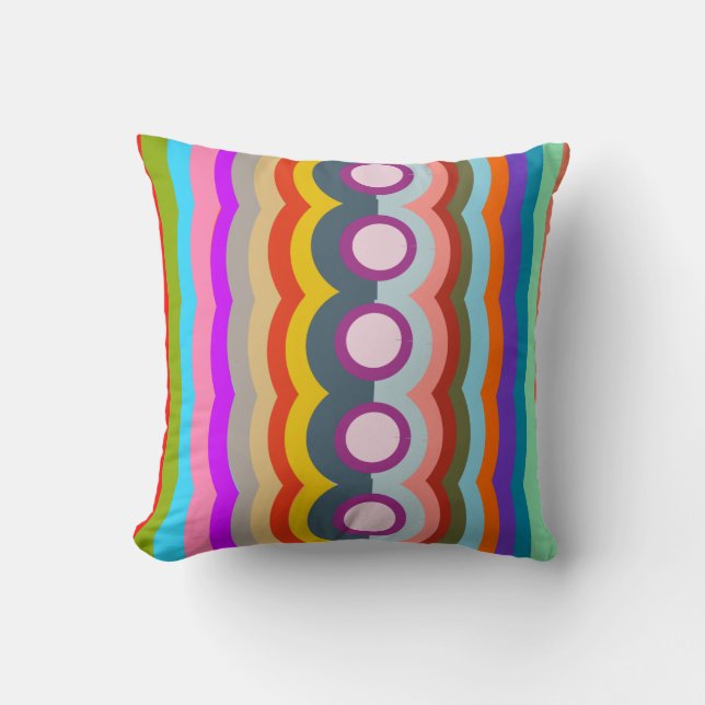 Abstract Again Throw Pillow (Front)