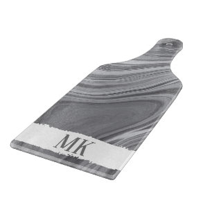 Abstract Agate Grey Marble Swirl Cutting Board