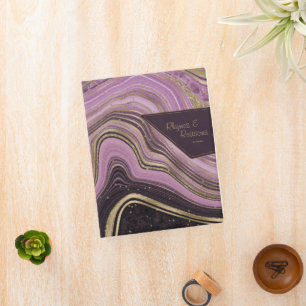 Abstract Agate Mauve ID827 Mini Binder