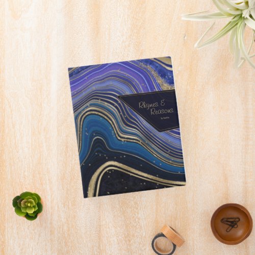 Abstract Agate Midnight ID827 Mini Binder