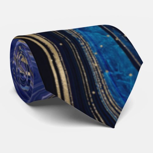 Abstract Agate Midnight ID827 Neck Tie