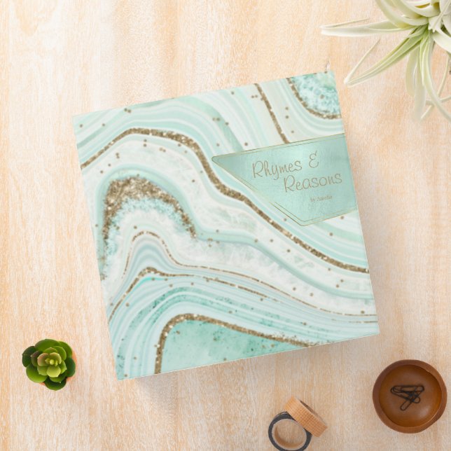 Abstract Agate Mint ID827 3 Ring Binder (In Situ)