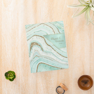 Abstract Agate Mint ID827 Mini Binder