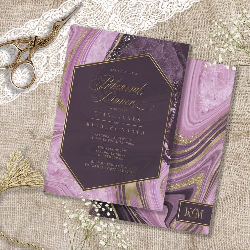 Abstract Agate Rehearsal Dinner Mauve ID827