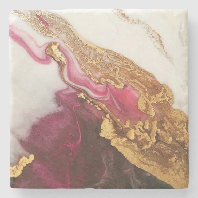 Abstract Agate Style Stone Coaster (Front)