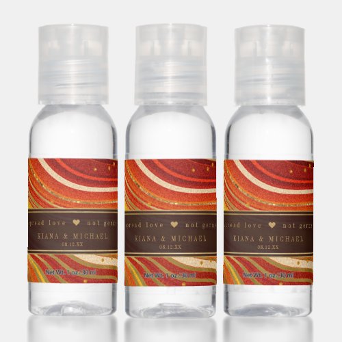 Abstract Agate Wedding Cheers Hot Orange ID827 Hand Sanitizer