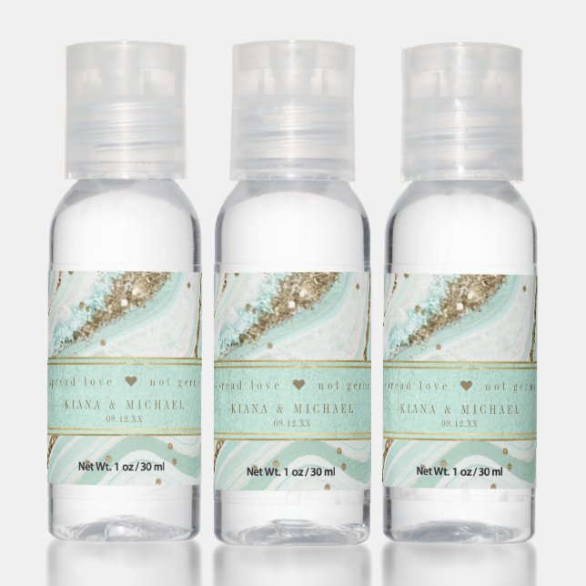 Abstract Agate Wedding Cheers Mint ID827 Hand Sanitizer (Set)