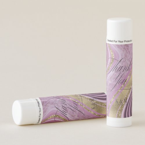 Abstract Agate Wedding Favor Mauve ID827 Lip Balm