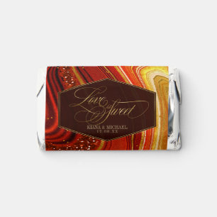 Abstract Agate Wedding Hot Orange ID827 Hershey's Miniatures