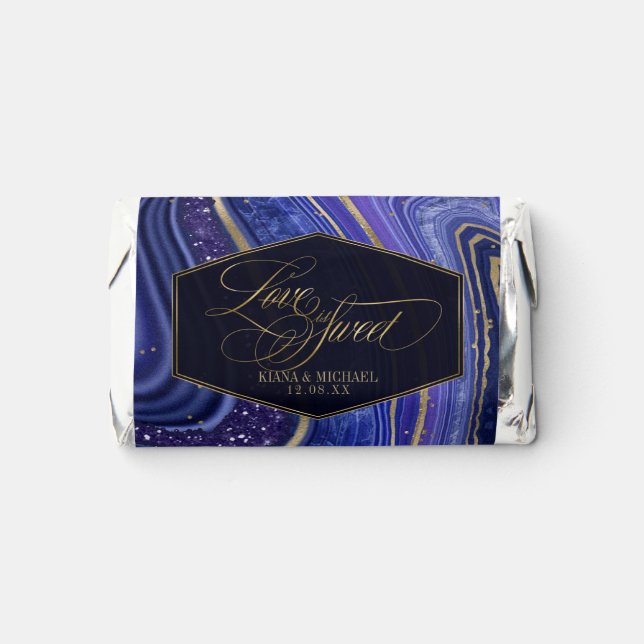 Abstract Agate Wedding Midnight ID827 Hershey's Miniatures (Front)