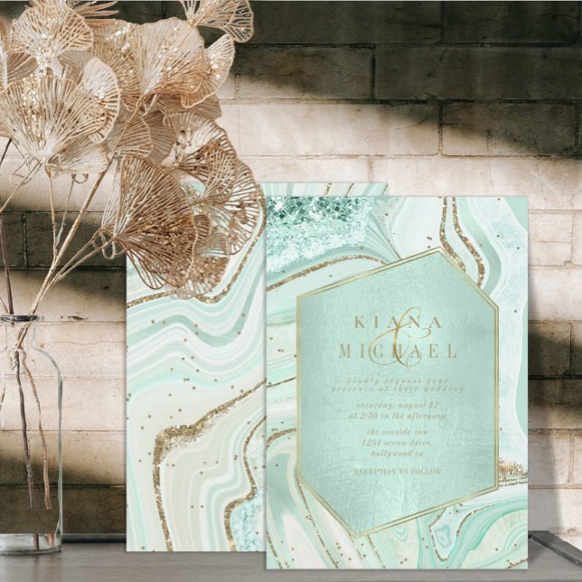 Abstract Agate Wedding Mint ID827 (Creator Uploaded)