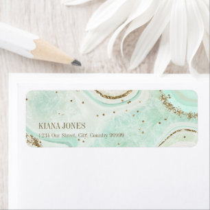 Abstract Agate Wedding V2 Mint ID827 Label