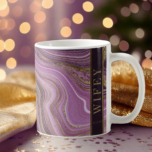 Abstract Agate Wedding Wifey Mauve ID827 Coffee Coffee Mug