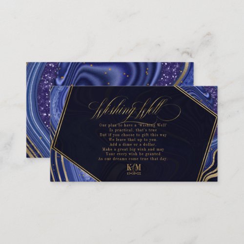 Abstract Agate Wishing Well V1 Midnight ID827 Enclosure Card