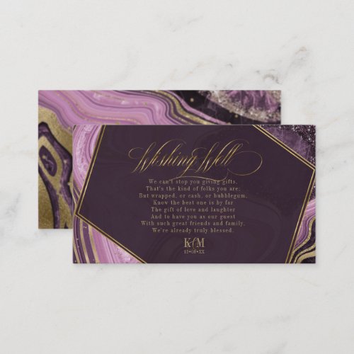 Abstract Agate Wishing Well V3 Mauve ID827 Enclosure Card