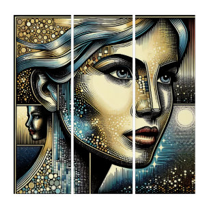 Abstract Ai Art   Women's Face