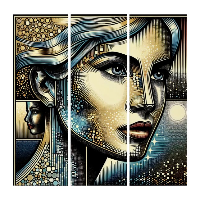 Abstract Ai Art | Women's Face (Front)