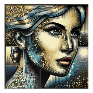 Abstract Ai Art   Women's Face